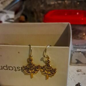 Beautiful Gold Leaf Earrings